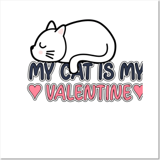 My Cat is my Valentine Posters and Art